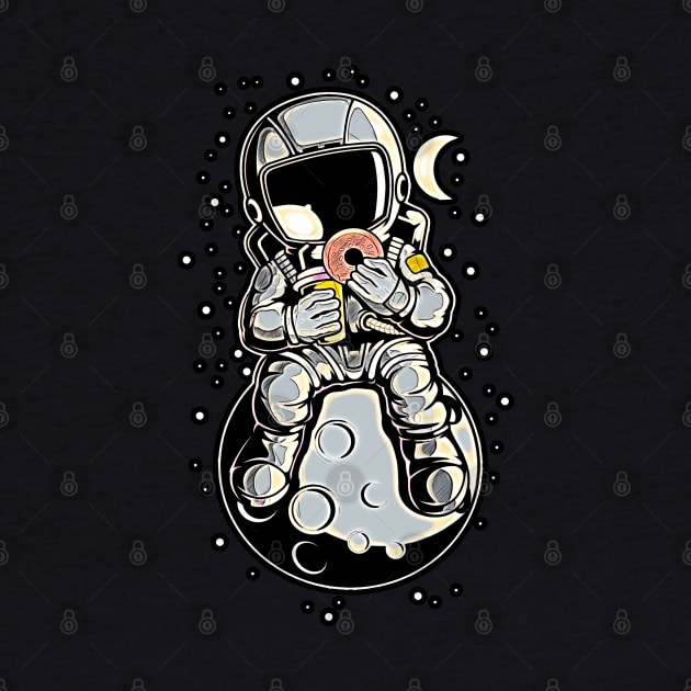 Astronaut Donuts • Funny And Cool Sci-Fi Cartoon Drawing Design Great For Anyone That Loves Astronomy Art by TeesHood